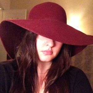 Merlot Wide Brim Floppy Hat
