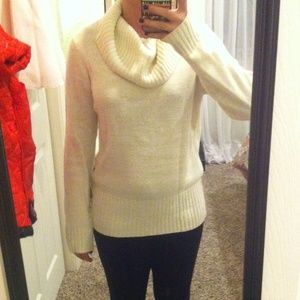 Faded Glory cream cowl neck sweater