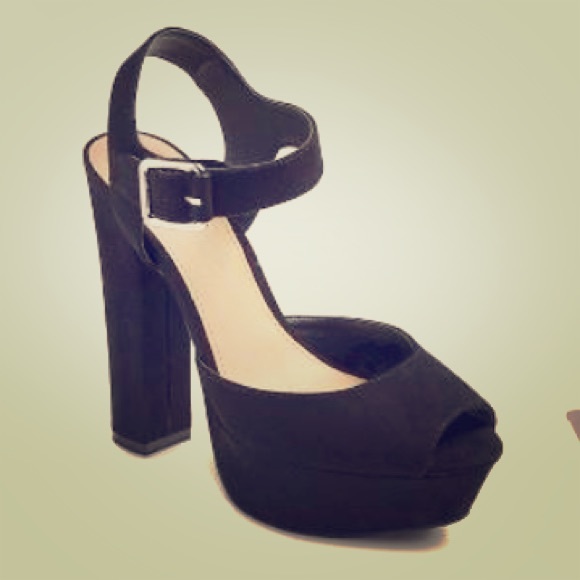 Black platform shoes