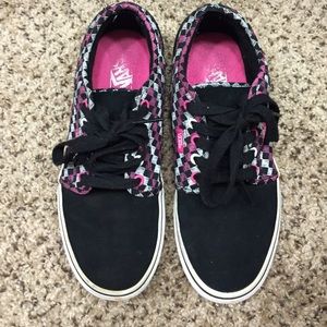 Vans Pink Black and White Skater Shoes