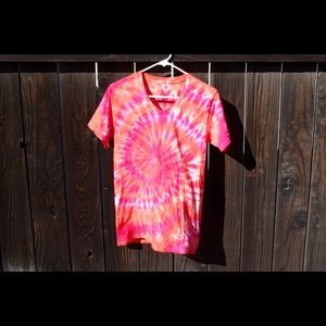 Tie dye v neck for adults