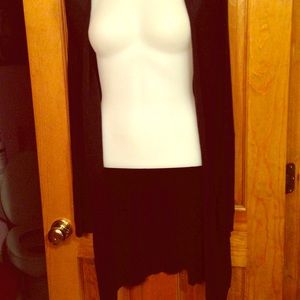 Extra long black cardigan Elle