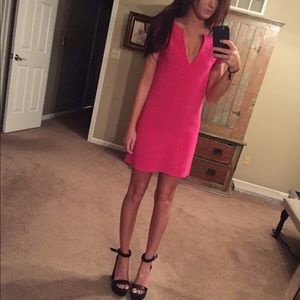 Hot pink dress