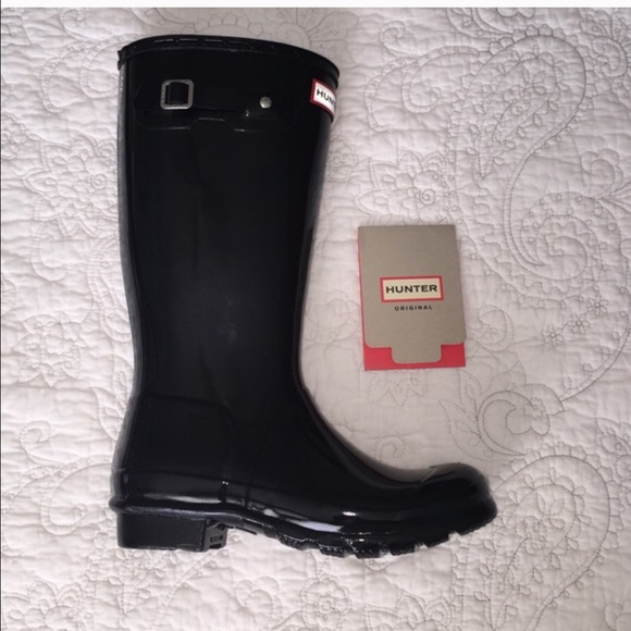 Black Hunter Rain Boots never worn, size 5 kids