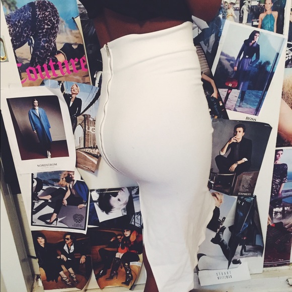 White Love Story Pencil Skirt