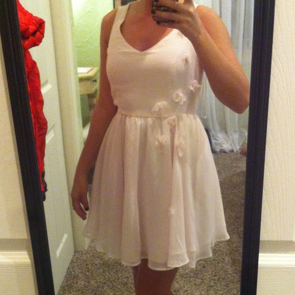 Ballet Pink flowy a line dress by Lauren Conrac