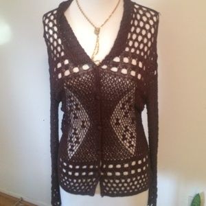 Vintage hand crochet sweater