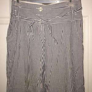 Searsucker Pants with Ribbon as belt