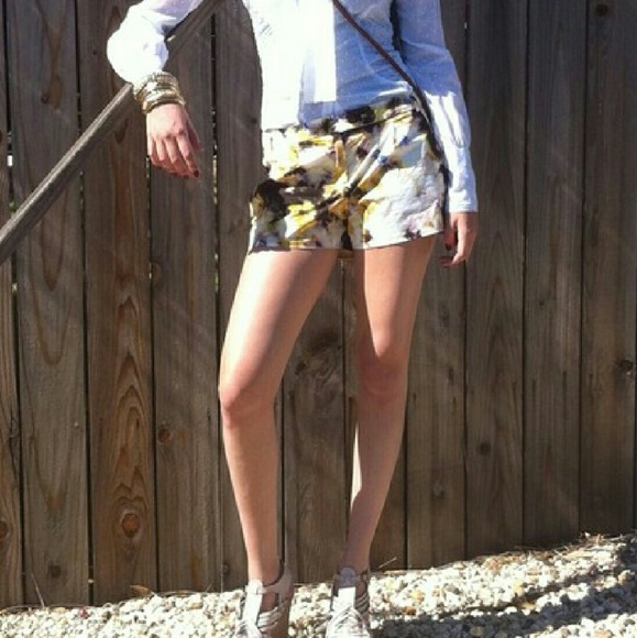 J.Crew Yellow Dip Dye Shorts
