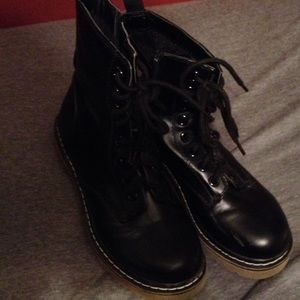 Cute Black Combat Boots