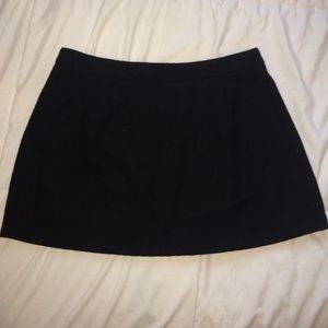 Black Wool Miniskirt