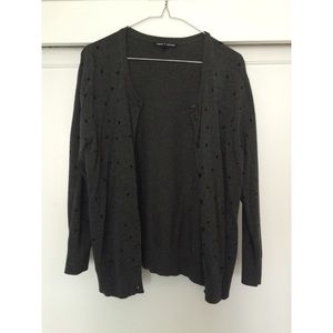 Women's 3/4 Sleeve Dark Gray Sweater