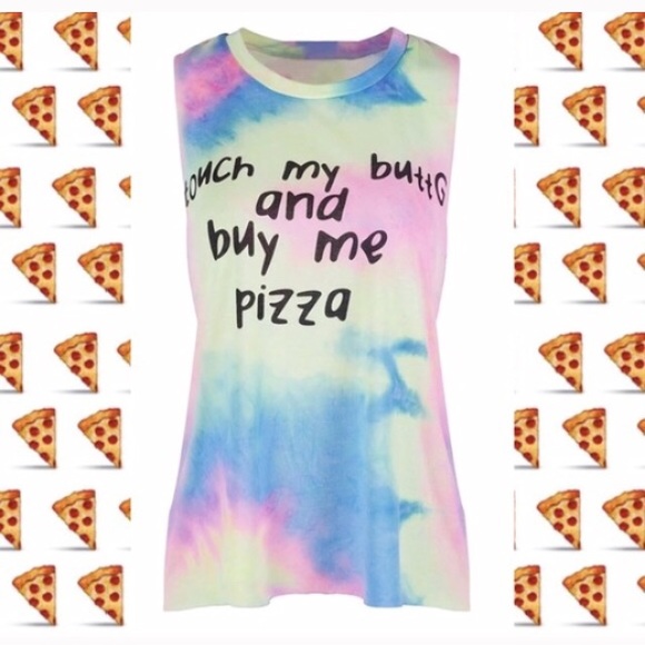 Tops - Last one! Pizza Tye Dye Tank S 🍕🍕🍕