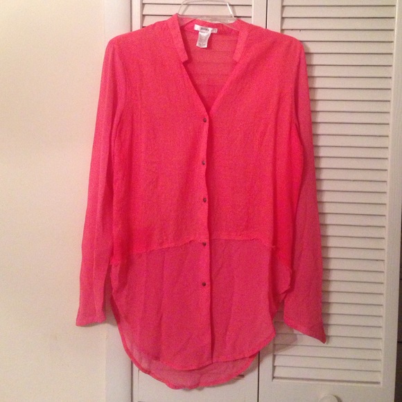 Button-up Long Sleeve Blouse