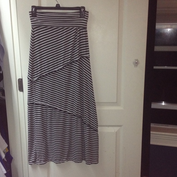 Max Studio Striped Maxi Skirt