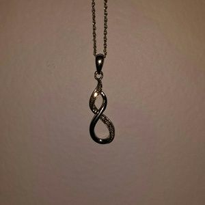 SALE! Sterling silver w/ accent of silver diamonds