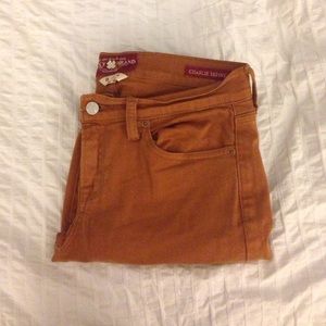 Lucky dirty tan/orange skinny jean