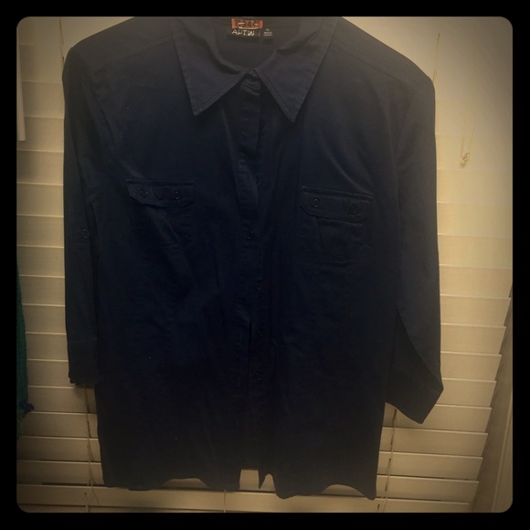 Large Navy Button down shirt