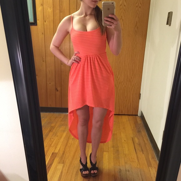 Beautiful Coral High-Low dress