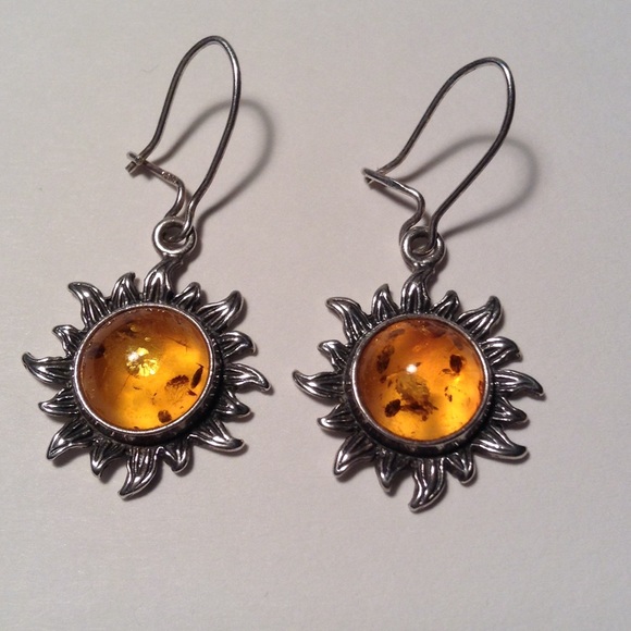 Amber sun Earings