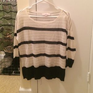 Lightweight 3/4 sweater stripped