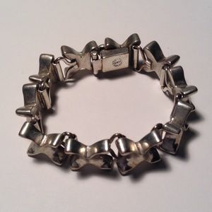 Sterling silver "X" bracelet