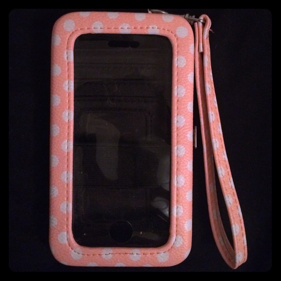Pink polka dot I phone case❤️❤️❤️