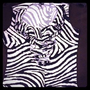 Zebra print dress top