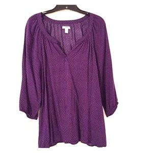 Old navy purple graphic blouse