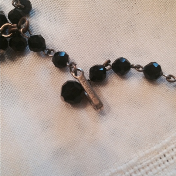 Vintage Jet Black Crystal Bead Necklace - Picture 4 of 4