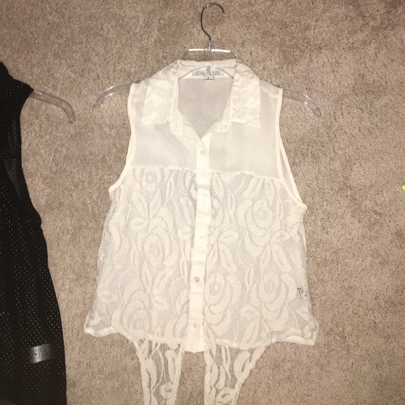 Forever 21 Tops - Button down lace see through top