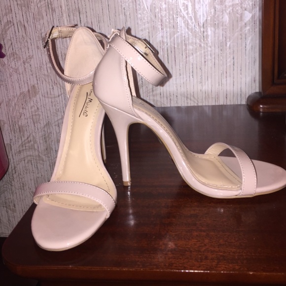 Nude Ankle Strap Heels