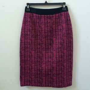 Halogen Pink and Black Print Pencil Skirt