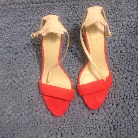 Zara suede open toes heel