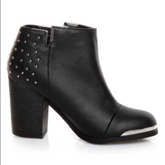 MTNG Fullu Black Studded Ankle Boots