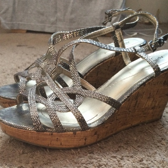 Apt. 9 Shoes - Silver Wedges