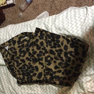 High waisted cheetah print shorts