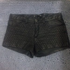 Leather shorts