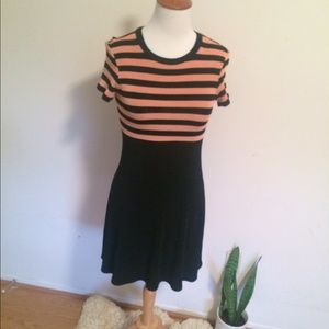 90s stretchy spandex stripped dress