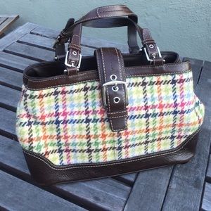 Coach Hampton Tattersall tote, excellent condition