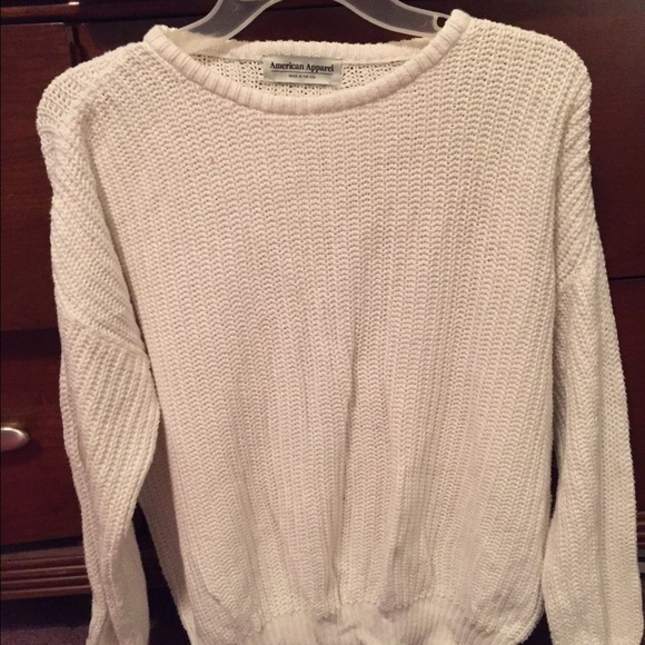 American Apparel white knit sweater