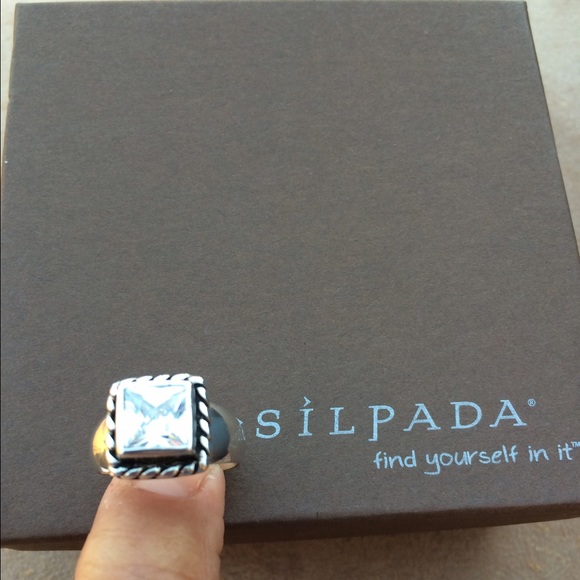 Silpada "retired" sterling silver/cubic zirconia
