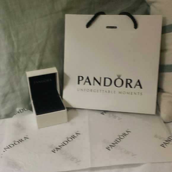 Pandora charm box; pandora bag & tissue paper