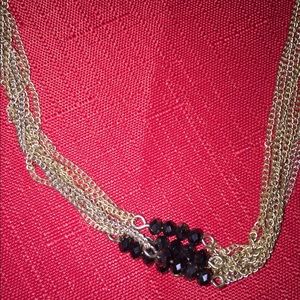 Long silvetone necklace