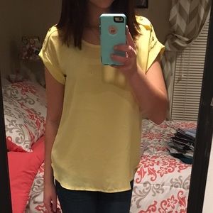 Yellow chiffon blouse