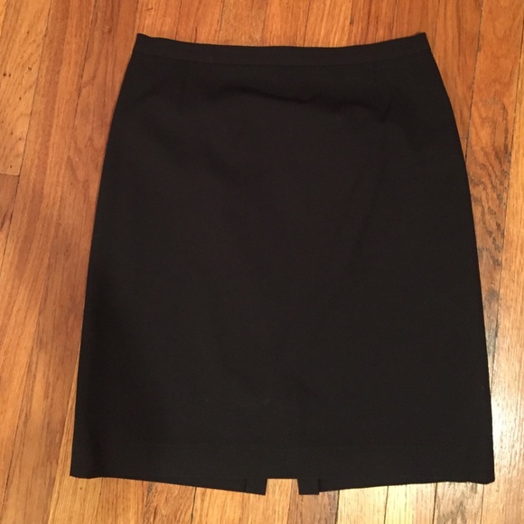 Tahari petite classic black pencil skirt