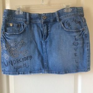 Jean Skirt with Bling