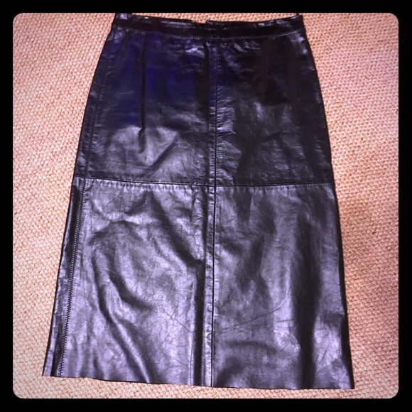 Vintage Gap Black Leather Skirt - never worn
