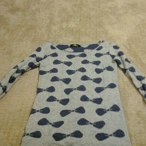 Bow sweater tunic 3/4 sleeve