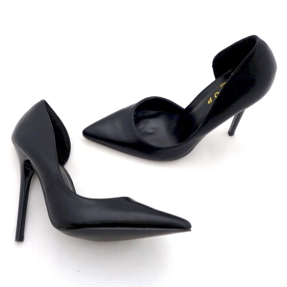 ShuShop Shoes - NWT Black D'Orsay Pumps 4.5" Stiletto Heels